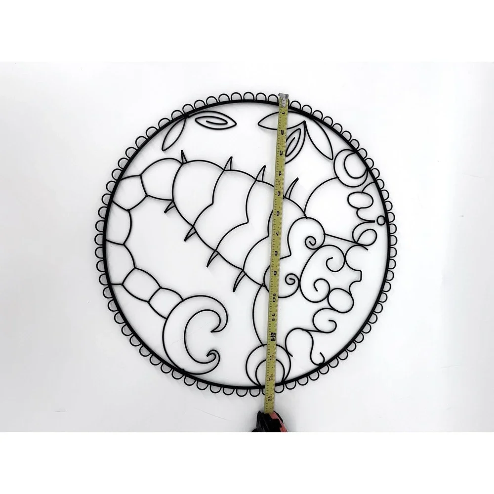 Pottery Barn Scorpio Zodiac Wire Wall Art Black Metal Circular 15 Inch Decor